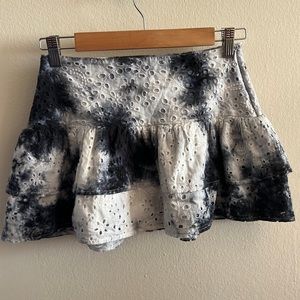 Katie J NYC black and white eyelet skirt